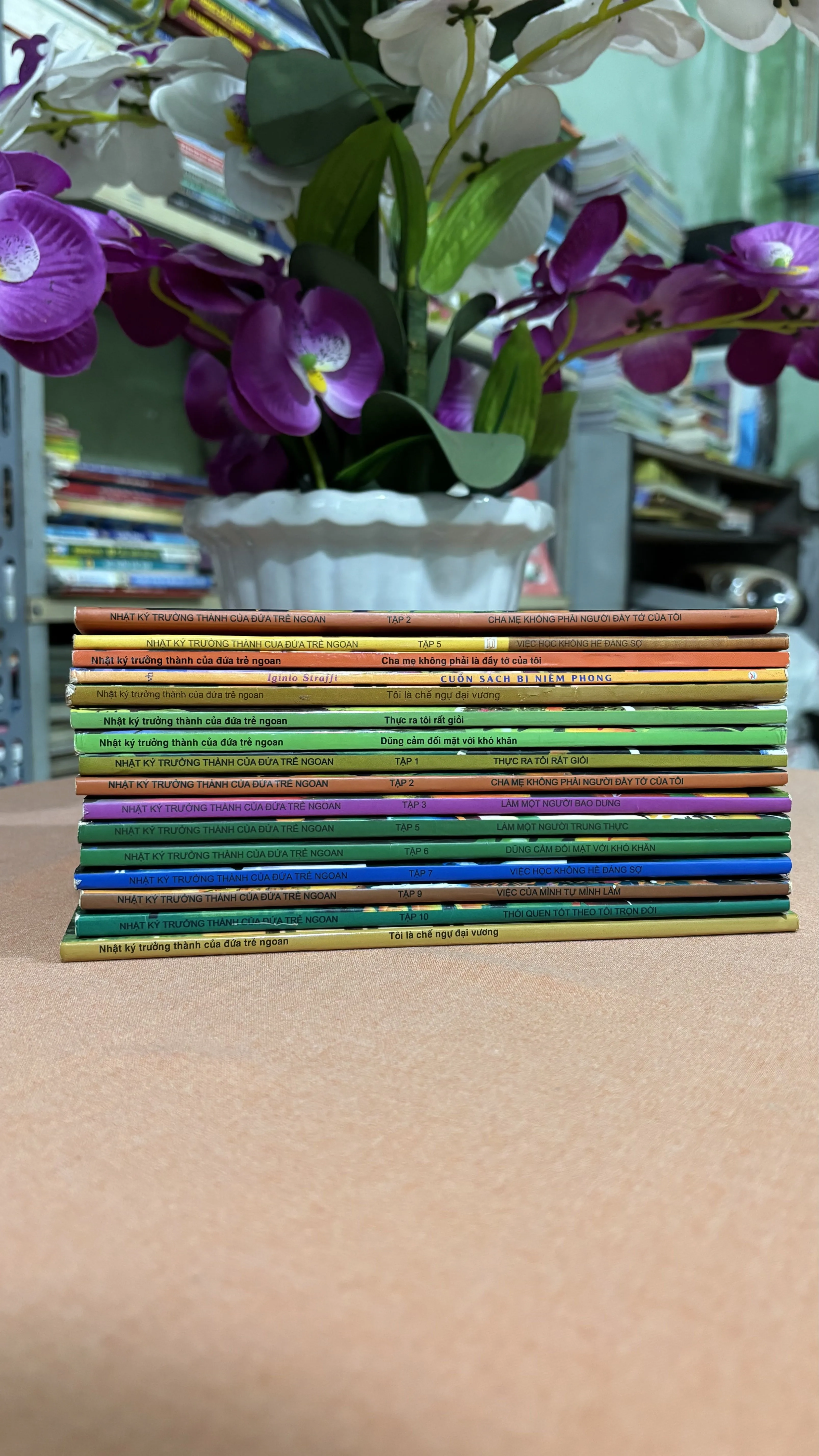 Combo 15 quyển Nhật ký trưởng thành của đứa trẻ ngoan 🌊 by  - Sách Book Cover - Ngọc Hiển Books