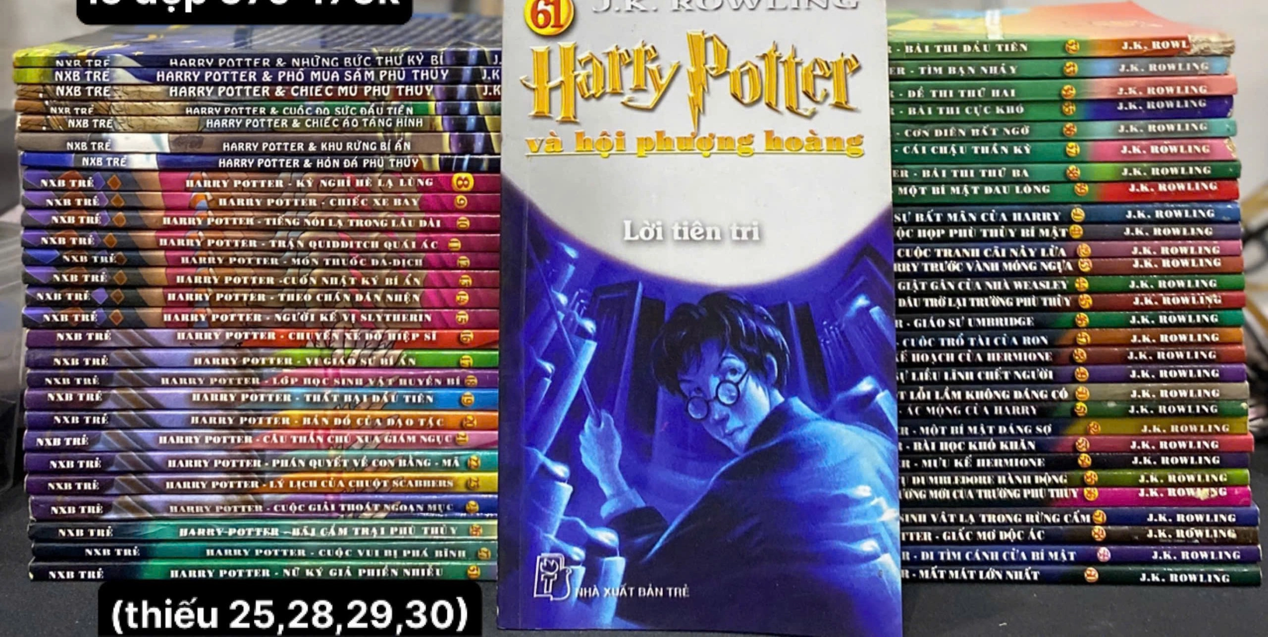 ComBo Harry Potter ( lô 57 cuốn, thiếu cuốn 25, 28, 29, 30) by J.K. Rowling - Sách Book Cover - Ngọc Hiển Books