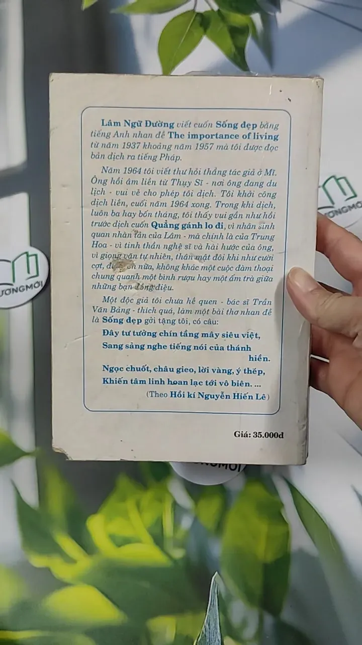 [MIỄN PHÍ BỌC SÁCH] [XƯA] Sống Đẹp (1999) - Lâm Ngữ Đường 787057