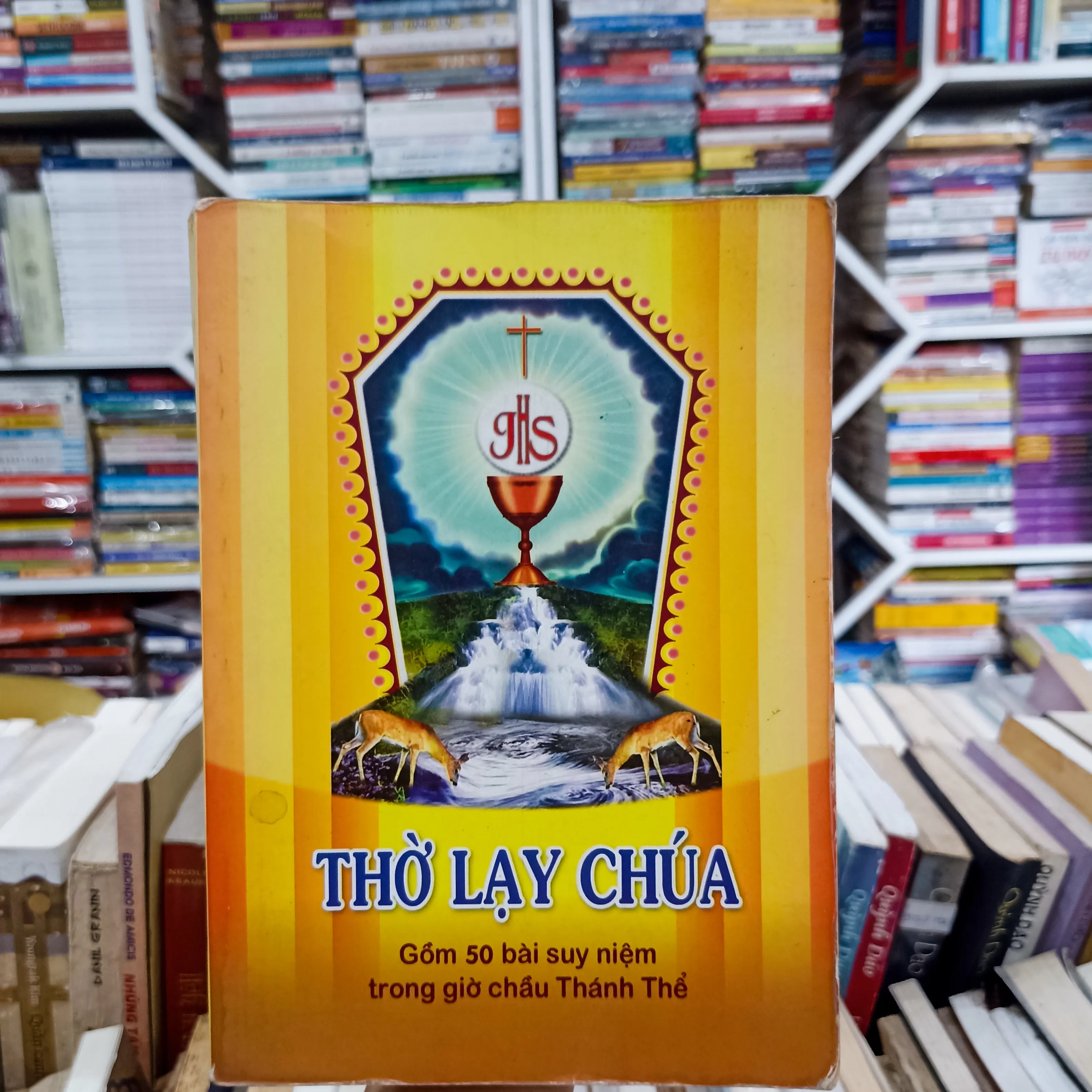 Thờ lạy Chúa -  gồm 50 bài Suy niệm trong giờ chầu Thánh Thể 🌻 by  - Sách Book Cover - Ngọc Hiển Books