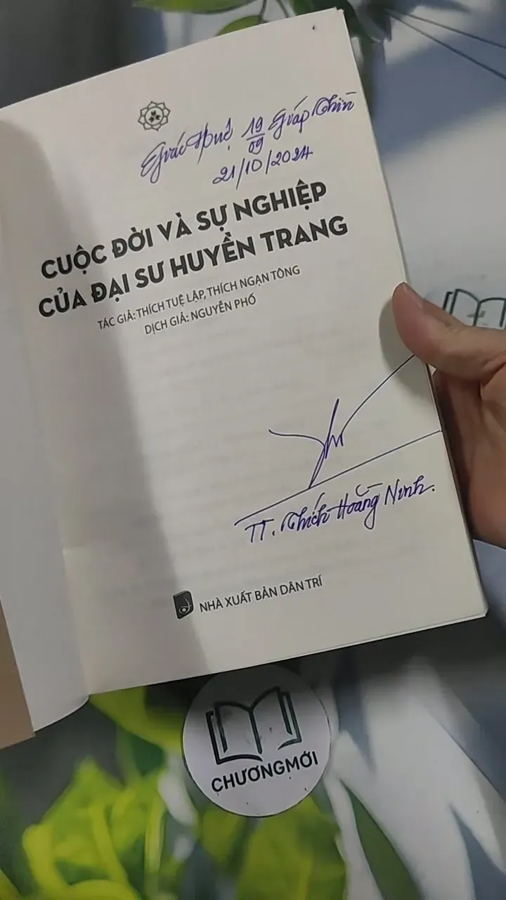 [MIỄN PHÍ BỌC SÁCH] Cuộc Đời Và Sự Nghiệp Của Đại Sư Huyền Trang (Có Chữ Ký Đại Đức Thích 715614