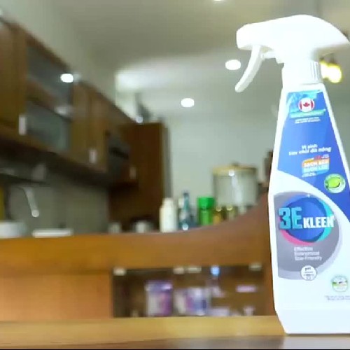 Bộ sản phẩm lau chùi đa năng sinh học 3E KLEEN - 1 chai 500ml+1 ống 5ml dung dịch đậm đặc