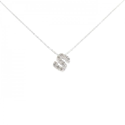 K14WG Chữ cái S Dây chuyền kim cương - Hàng hiệu Chính hãng