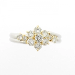 Nhẫn kim cương hoa K18YG/PT900 0.50CT 669741