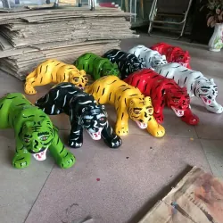 BỘ TƯỢNG 5 ÔNG CỌP ĐẤT NUNG CAO 15CM DÀI 30CM 787154