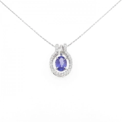 K18WG 2WAY Đá Tanzanite Dây Chuyền 2.00CT - Hàng hiệu Chính hãng