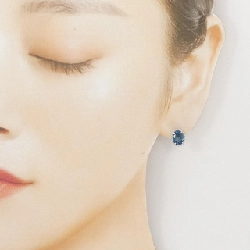 K18WG Blue Topaz Bông tai 2.80CT - Hàng hiệu Chính hãng 869011