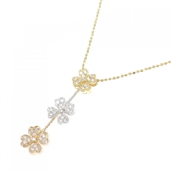 Dây chuyền kim cương cỏ ba lá ba màu K18 0.35CT - Hàng hiệu chính hãng 858740