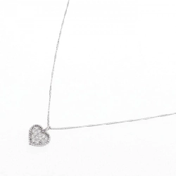 K18WG Dây chuyền kim cương hình trái tim 0.12CT - Hàng hiệu Chính hãng 856454