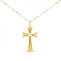 K18YG Dây chuyền kim cương chéo 0.215CT - Hàng hiệu Chính hãng