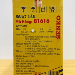 SENKO - Quạt Bàn B1616 (Bảo hành 06/2026) 460424