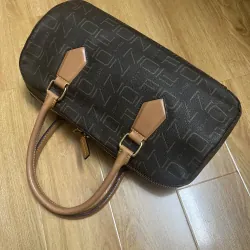 Túi nữ phom trống 30*17*8 da thật & canvas 2hand 1017582