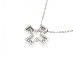 K14WG Dây chuyền kim cương chéo 0.10CT - Hàng hiệu Chính hãng 858999