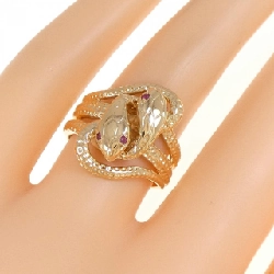 Nhẫn ruby K18YG hình rắn 670625