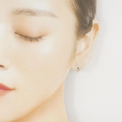 K18YG Bông tai kim cương chéo 0.10CT - Hàng hiệu Chính hãng 865125