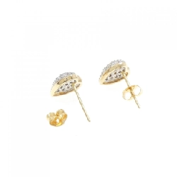 K18YG/K18WG Pave Heart Diamond Earrings - Hàng hiệu Authentic 865332