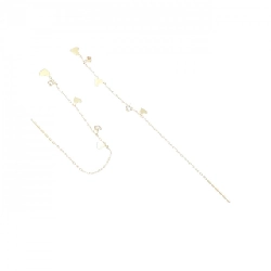 K18YG Bông tai Topaz Trắng - Hàng hiệu Chính hãng 866235