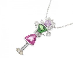 K18WG Mặt dây chuyền đá màu - Hàng hiệu Chính hãng 863816