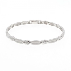 K18WG Vòng tay kim cương 0.25CT - Hàng hiệu Chính hãng 873022