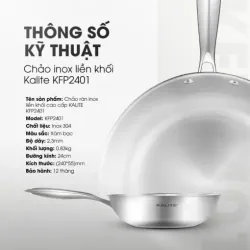 Chảo rán inox liền khối cao cấp KALITE KFP2401 572286