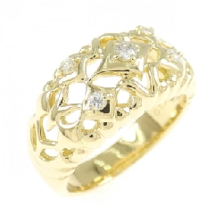 Nhẫn kim cương K18YG 0.13CT - Hàng hiệu Authentic