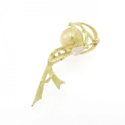 K18YG Ngọc trai trắng brooch - Hàng hiệu Authentic 871353