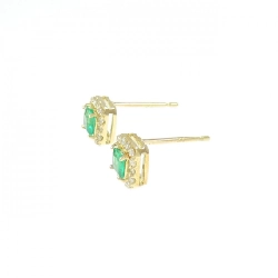 K18YG Bông tai Ngọc lục bảo 0.27CT - Hàng hiệu Chính hãng 870699