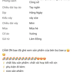 VÁY ĐẦM BÈO XINH CÓ THẮT NƠ HỞ LƯNG NỮ 740039