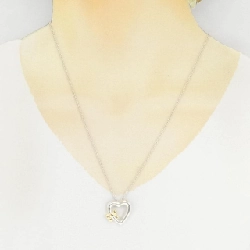 Tiffany 925/750YG Dây chuyền hình trái tim và ruy băng - Hàng hiệu Chính hãng 844672