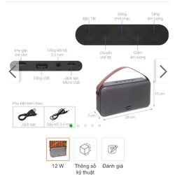 Loa Bluetooth Fenda W19 Nâu