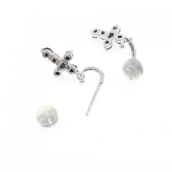 K14WG Bông tai kim cương chéo 0.94CT - Hàng hiệu chính hãng 868472