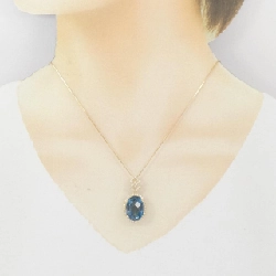 K18YG Ngọc xanh dương Dây chuyền 15.12CT - Hàng hiệu Chính hãng 860053