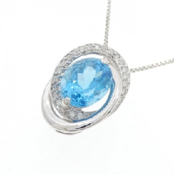 K18WG Blue Topaz Necklace - Hàng hiệu Authentic 859917