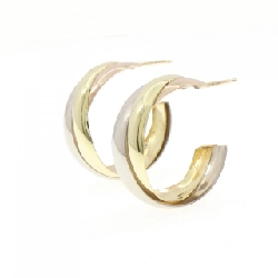 Bông tai ba màu/K18YG - Hàng hiệu Authentic