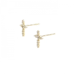 K18YG Bông tai kim cương 0.10CT - Hàng hiệu Chính hãng 863036