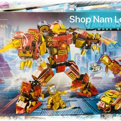 Đồ chơi lắp ráp 2in1 xe ô tô và robot siêu anh hùng Iron man Hulkbuster J9921