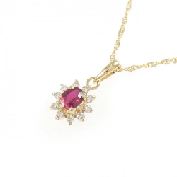 K18YG/750YG Dây chuyền ruby 0.20CT - Hàng hiệu Authentic 858003