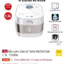 Thanh Lý nồi cơm điện cao tần Tefal như hình 23654