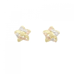 K18YG/PT/K18PG Bông tai sao - Hàng hiệu Authentic