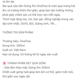 Sữa tắm thảo mộc Gừng ấm Onatree 713128