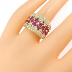 Nhẫn Ruby Hoa K18YG 2.87CT - Hàng hiệu Chính hãng 853197