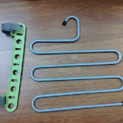 Móc treo quần ikea (kim loại) và thanh treo móc quần áo (nhựa), đã qua sử dụng, còn tốt 6423