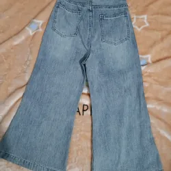 Quần jeans nữ ống loe rộng dành cho nấm lùn 1009506