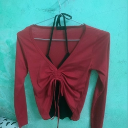  Áo croptop tay dài + lớp áo trong 35k 1 cái , 70kg quay đầu là vừa 497921