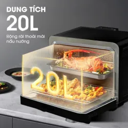 Nồi chiên hơi nước Kalite Steam Fusion Pro 4in1 20L chiên hấp nưỡng rã đông chính hãng 573036