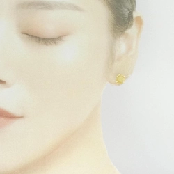 K18YG Rutile Quartz Bông Tai - Hàng hiệu Chính hãng 875466