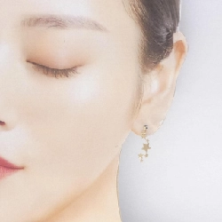 K18YG Bông tai sao một bên - Hàng hiệu Authentic 865733