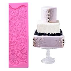 Khuôn silicon làm viền bánh, rau câu, fondant hình chuỗi ngọc - Mã số 1076 338156