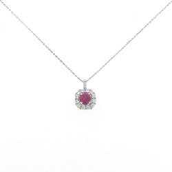 Dây chuyền ruby PT950/PT850 0.516CT - Hàng hiệu Chính hãng