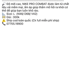 Áo giữ nhiệt dài tay Nike Pro COMBAT 381311